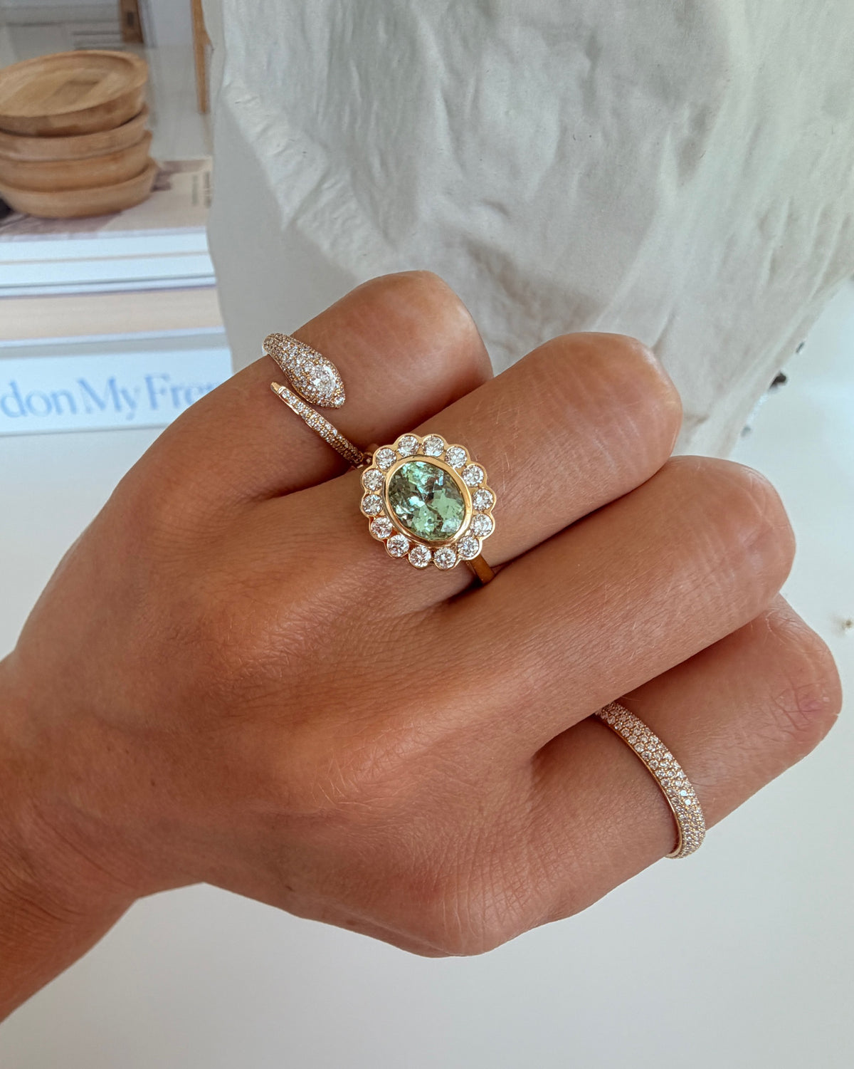 Green Tourmaline ring