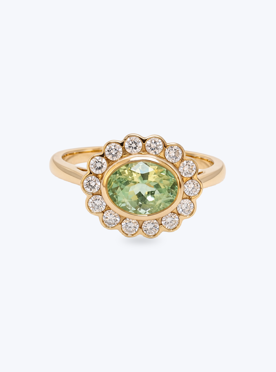 Green Tourmaline ring