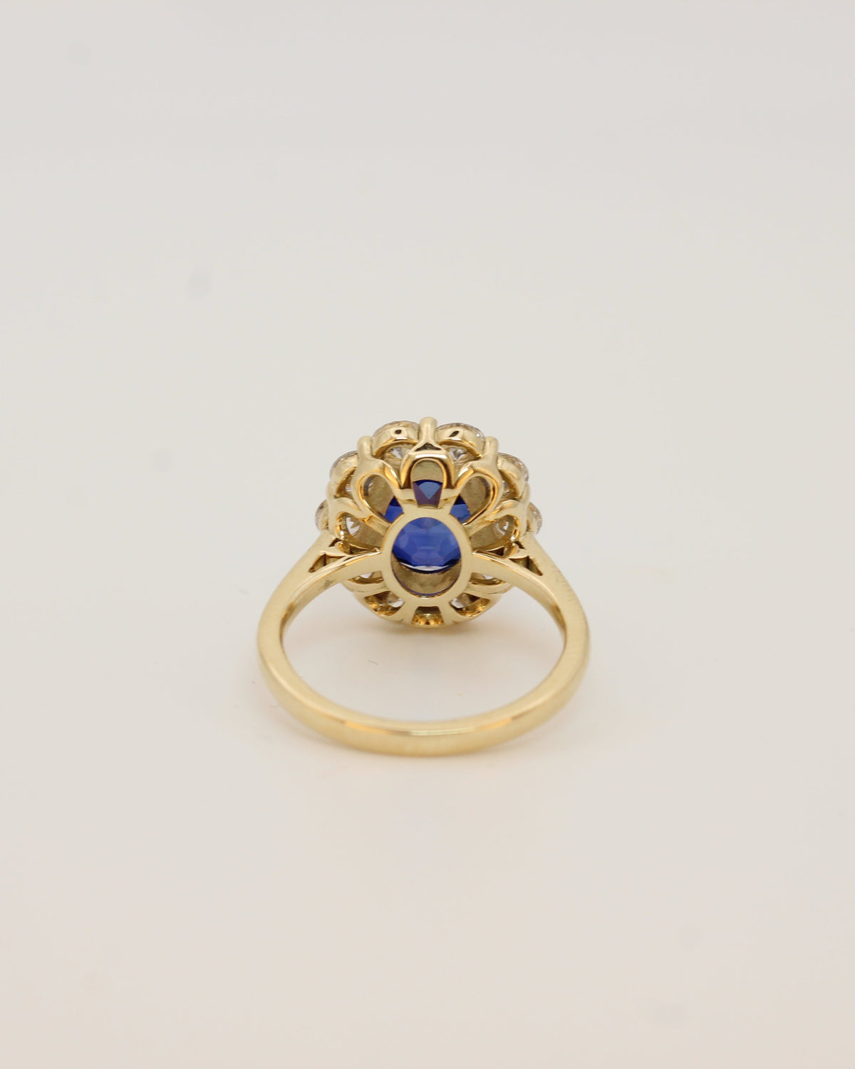 Sapphire & Diamond Cluster ring