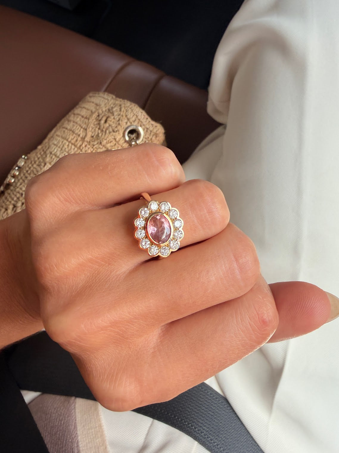 Pink Tourmaline ring