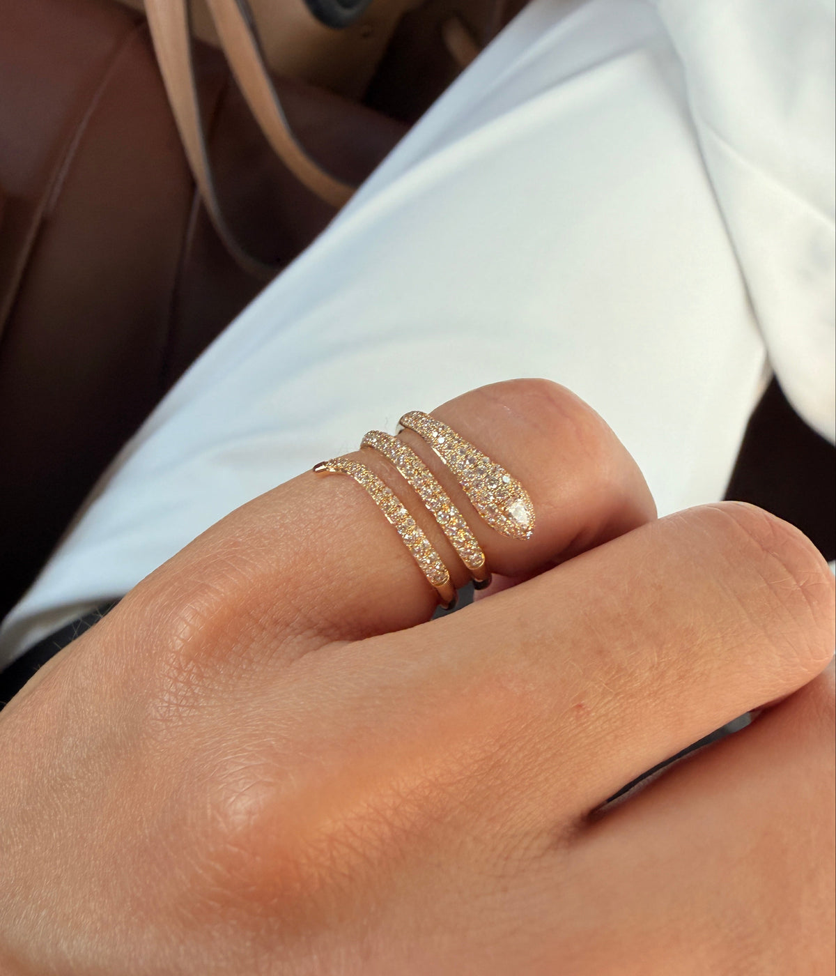 Three coil Serpent ring