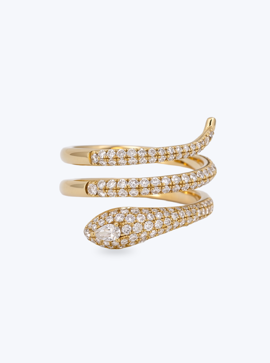Three coil Serpent ring