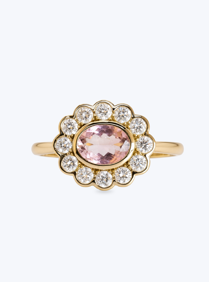 Pink Tourmaline ring